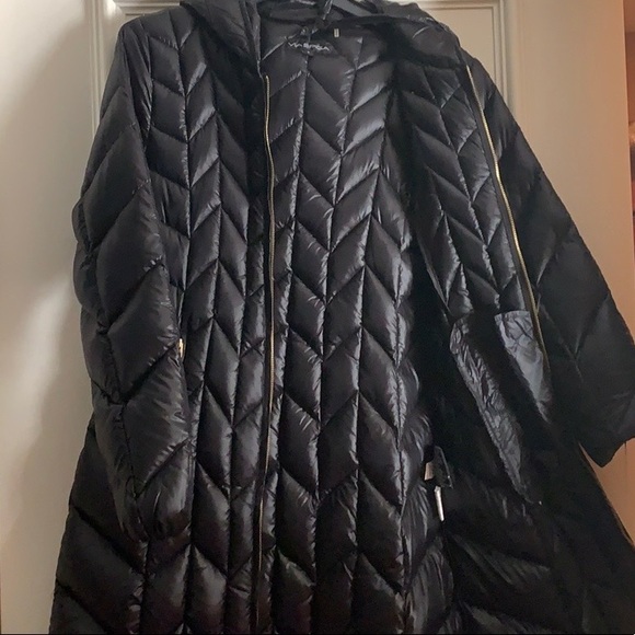 🌟HP🌟NWT Via Spiga chevron quilted slim down coat - Picture 4 of 13